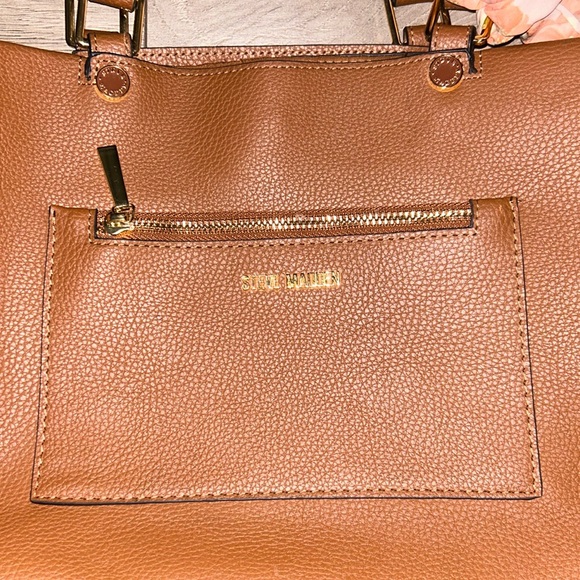 Steve Madden leather purse, brown with bow medium size - Picture 6 of 7